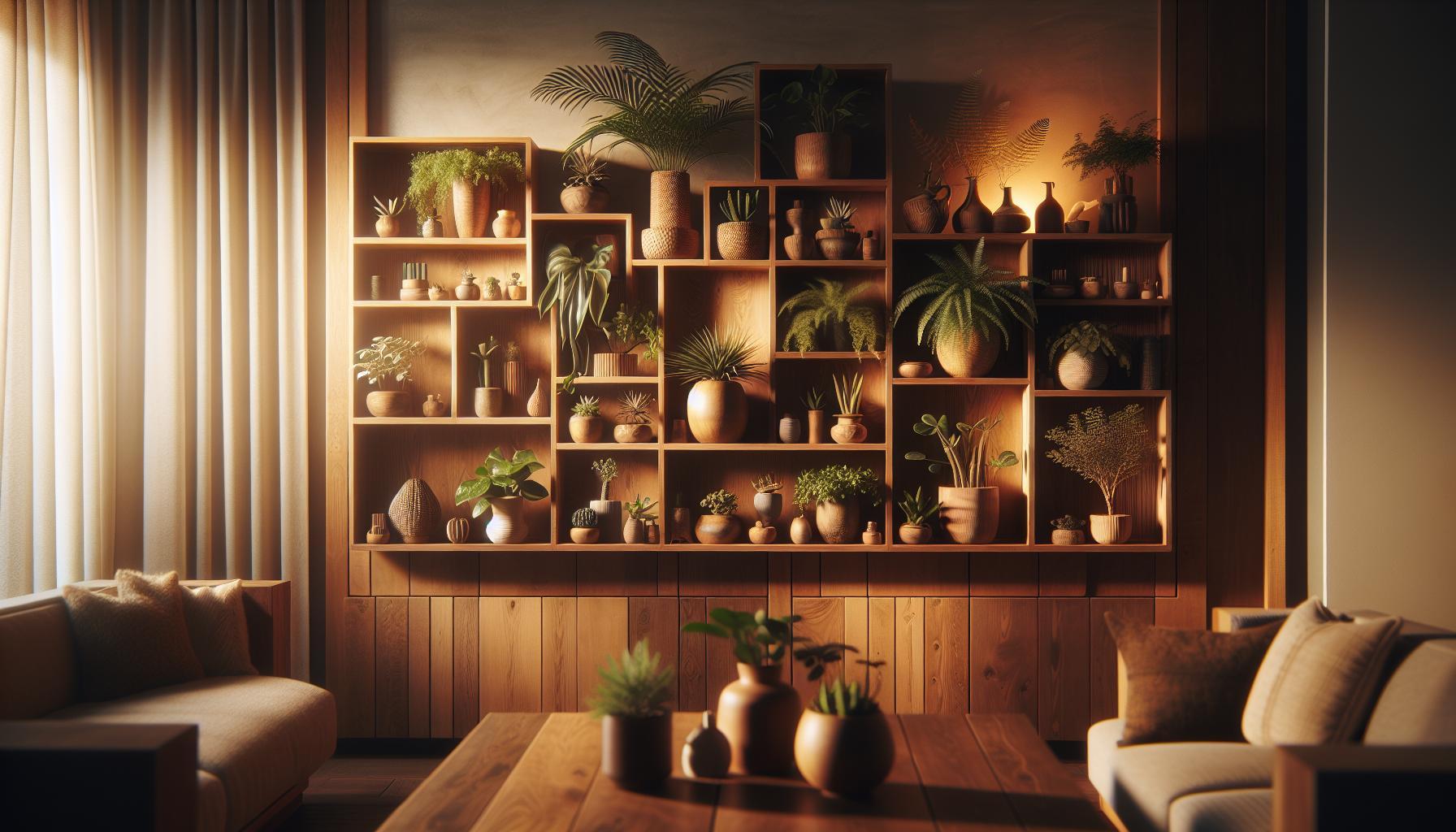 Estantes para plantas de madera: Exhibe tu colección botánica con estilo natural