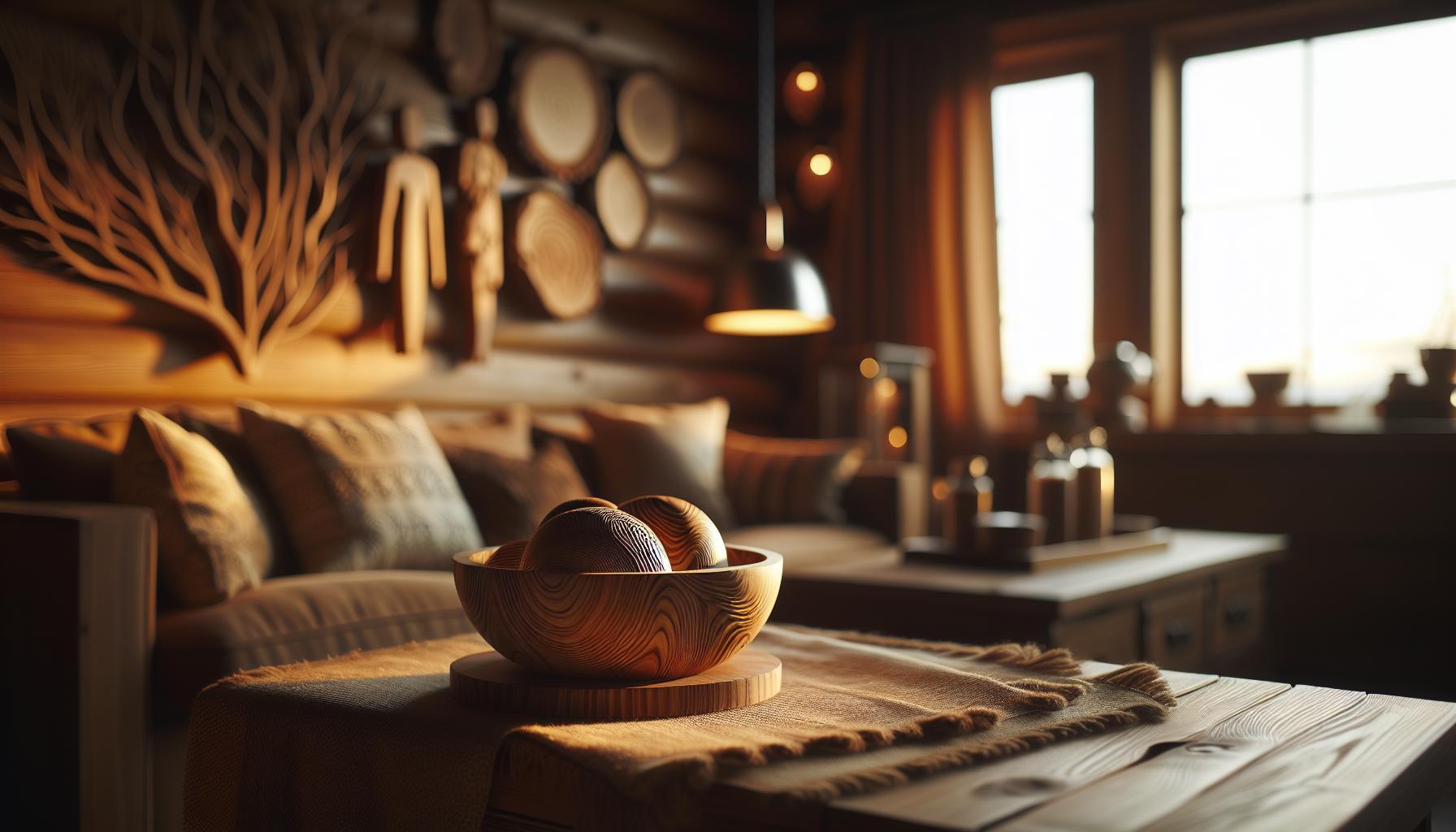 Adornos de madera para sala: Detalles cálidos que transforman tu hogar