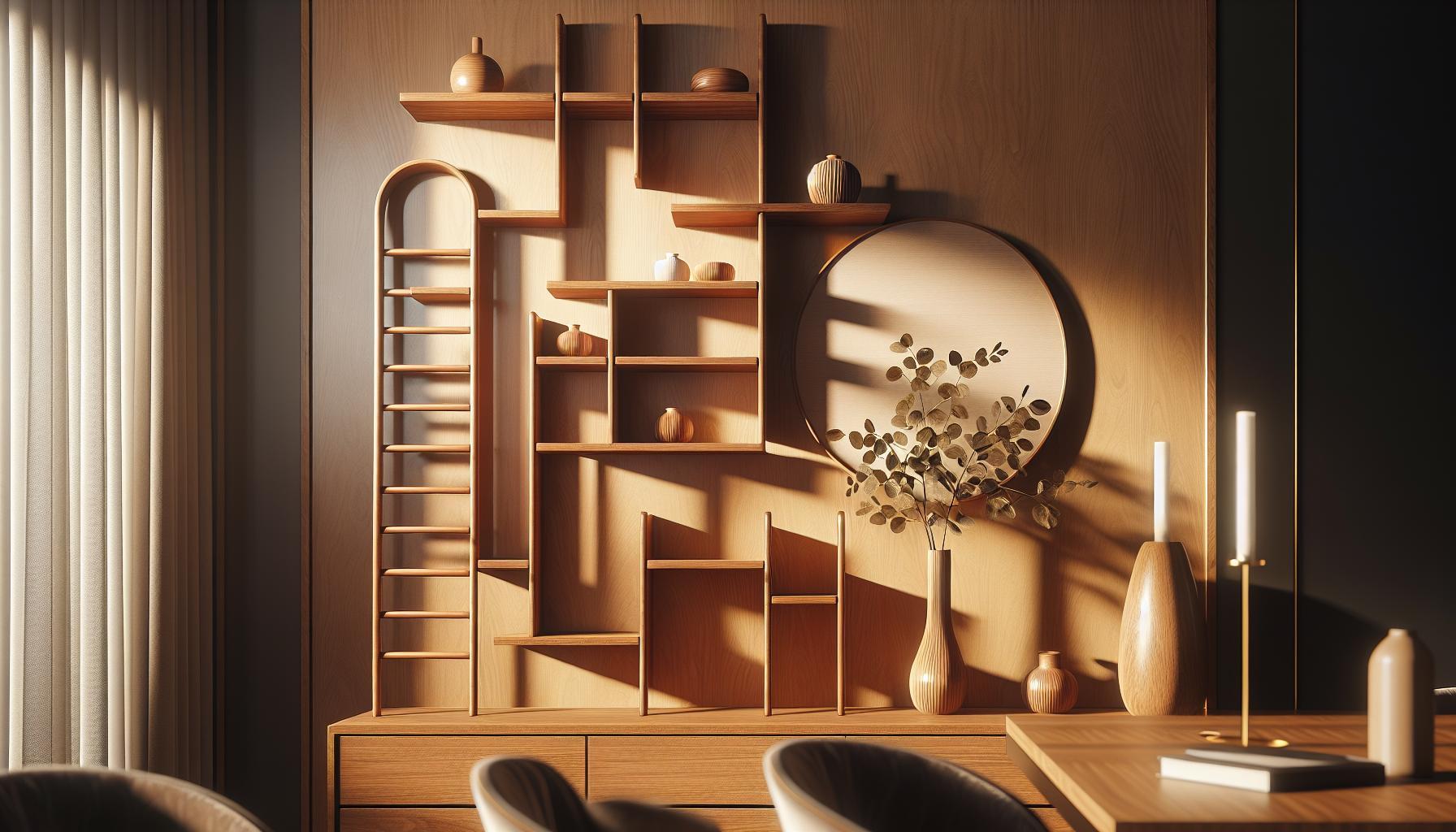 Repisas en forma de escalera: Estilo moderno y funcionalidad en un solo diseño