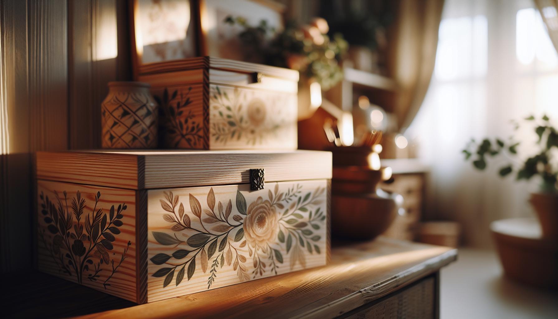 Cajas de madera pintadas con flores: Arte y naturaleza en tus proyectos DIY