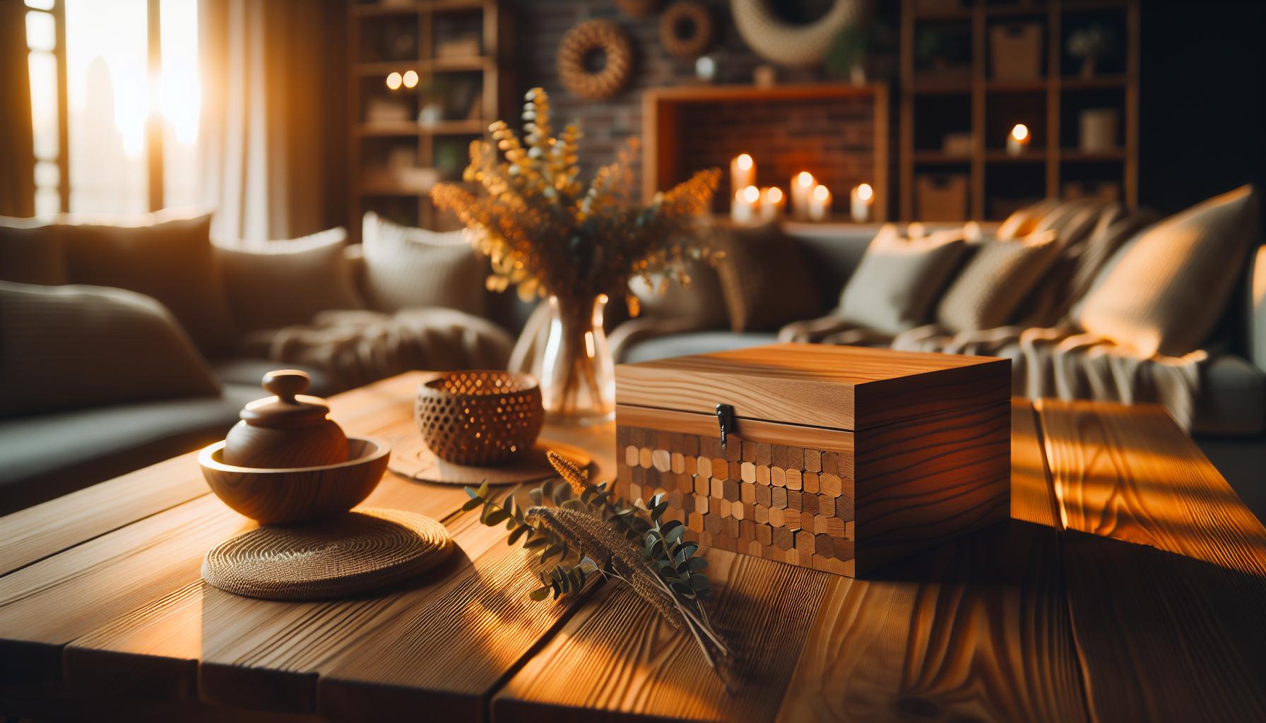 El encanto de las cajas de madera: Una⁤ introducción⁢ a la decoración natural