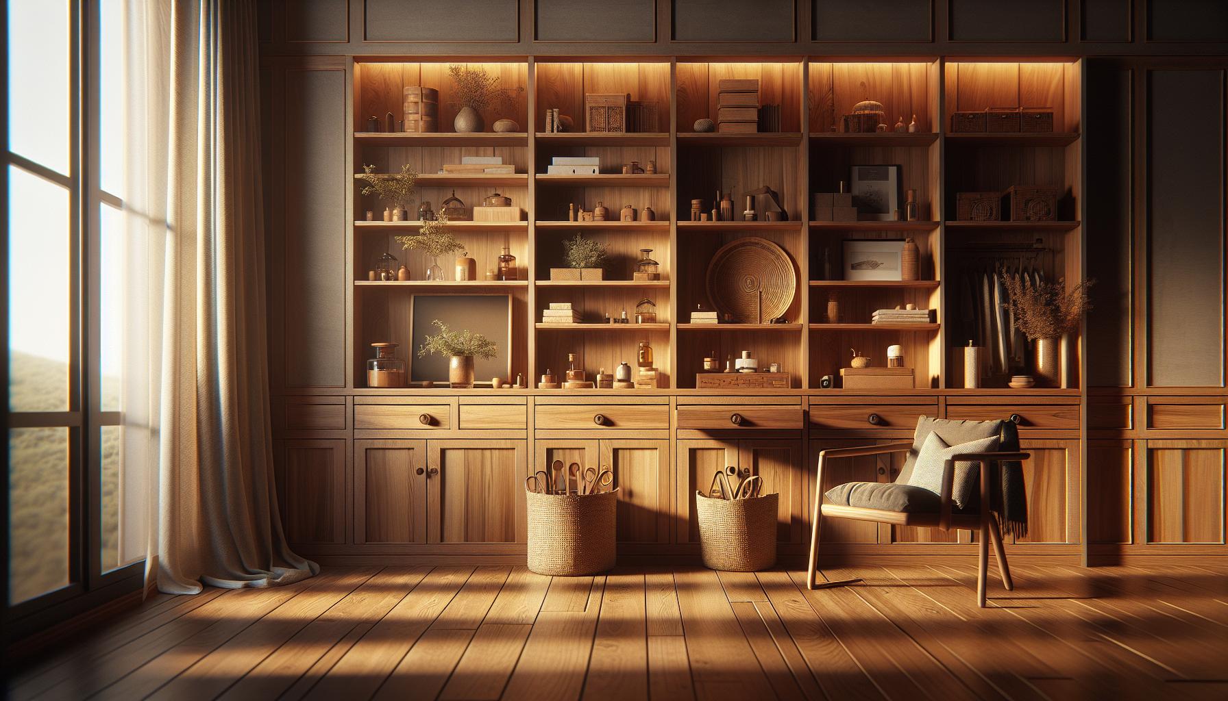 Tipos ​de repisas de‍ madera: Encuentra la opción ​ideal para⁢ tu armario