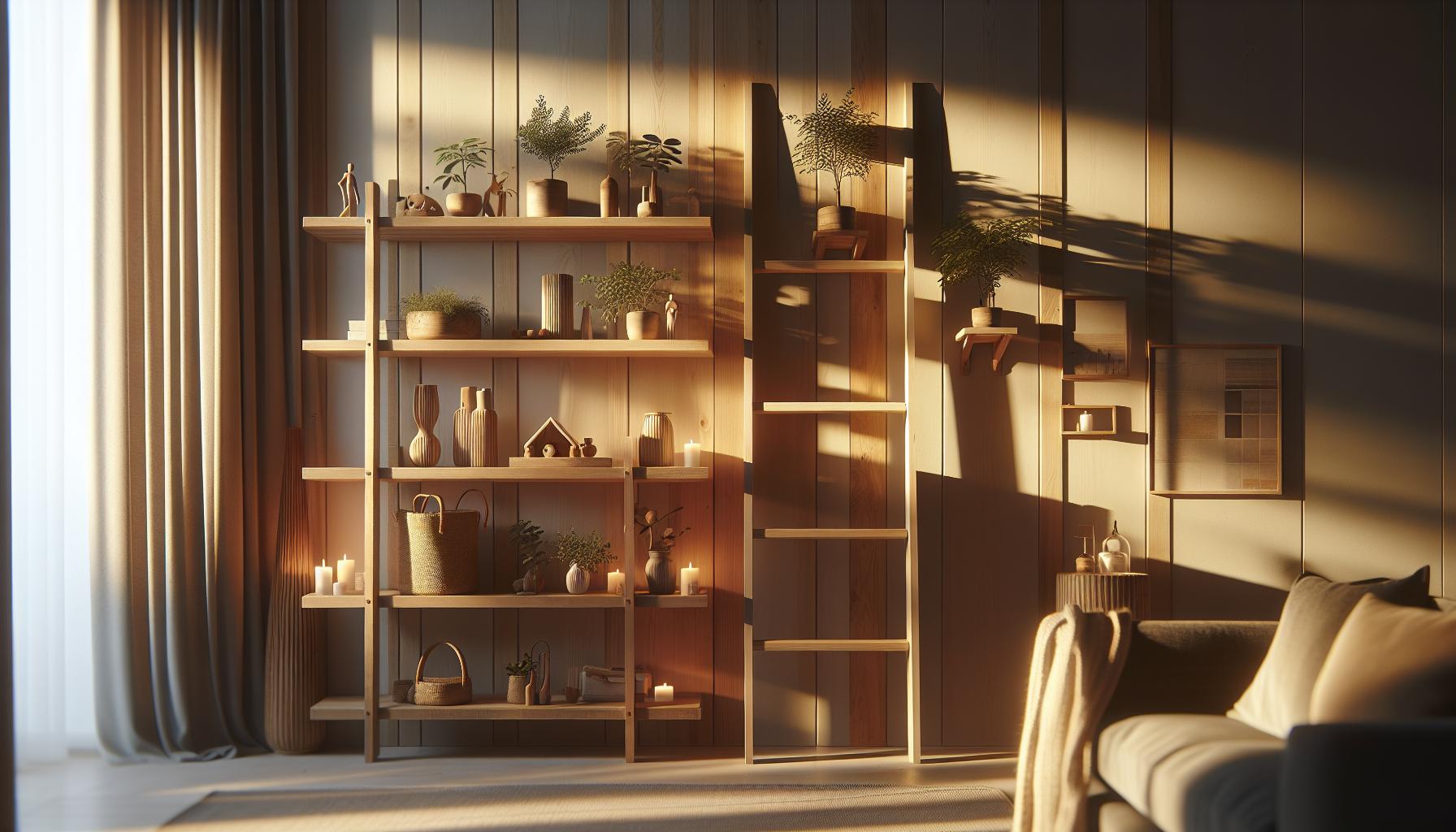 2. Estilos y Materiales para⁢ Estanterías ‌Escalera: Encuentra Tu Perfecta‌ Combinación