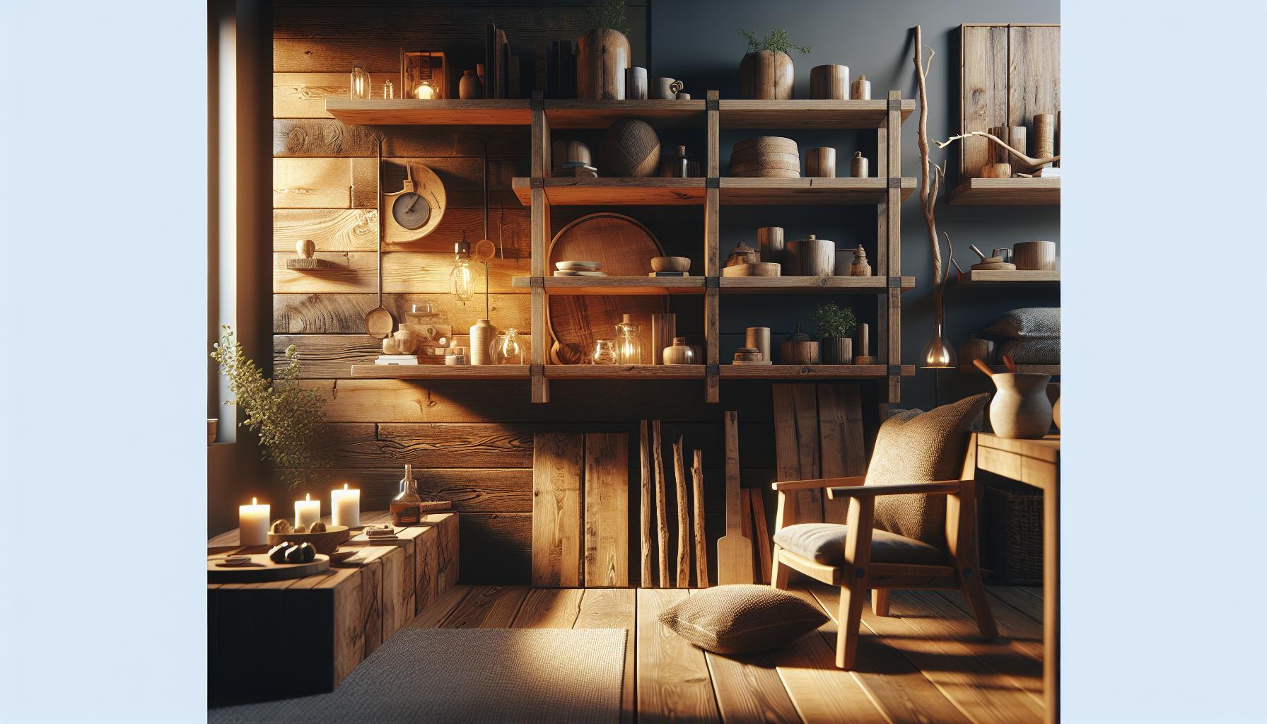 Ideas Creativas para Decorar con Repisas ​de Madera Rústicas